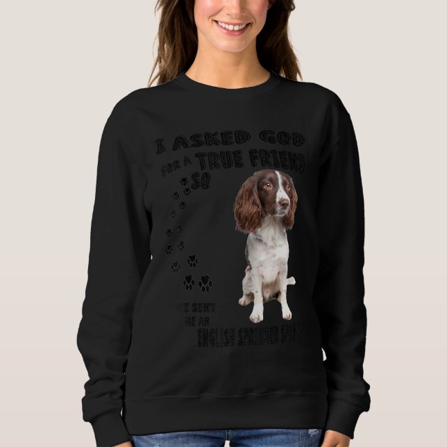 Sweatshirt Français Springer Spaniel Citation Maman Papa Impr (Devant)