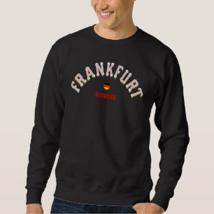 Sweatshirt Francfort Allemagne Vintage Deutschland Ville alle