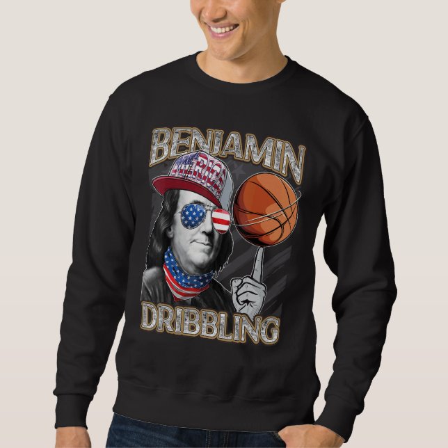 Sweatshirt Franklin Benjamin Dribbling Basketball Patriotique (Devant)