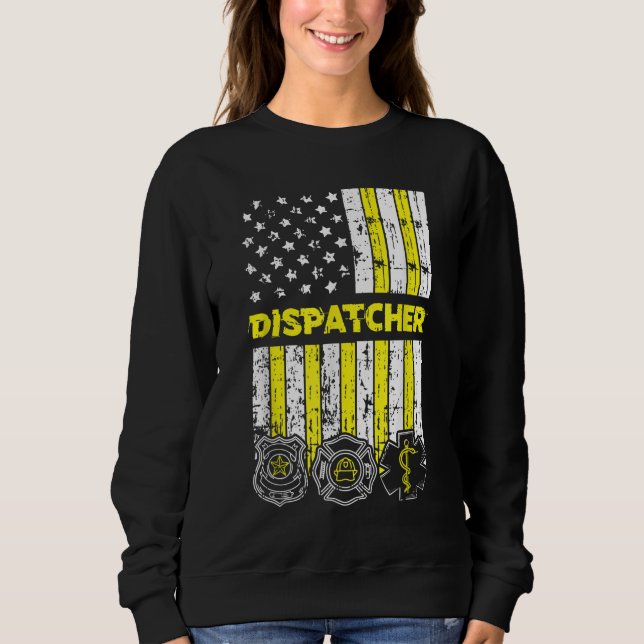 Sweatshirt Frapeau américain 911 Police de l'expéditeur (Devant)