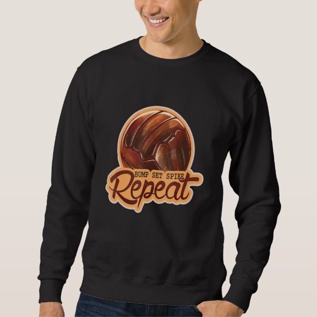 Sweatshirt Frappe Réception Contre-attaque Volleyball (Devant)