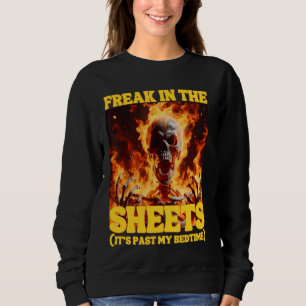 Sweatshirt Freak Dans Les Feuilles Drôle Cringe Dur Skeleton