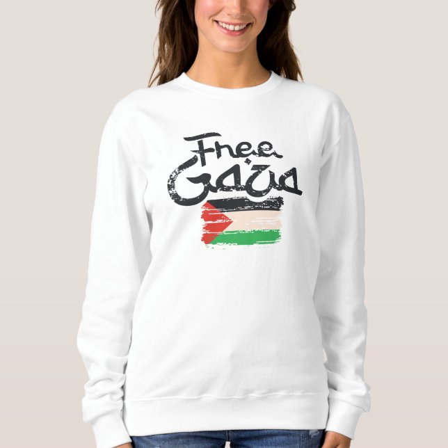 Sweatshirt Free Gaza - Peace For Palestine (Devant)