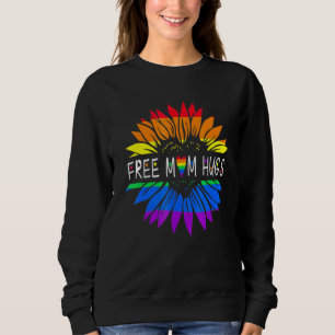Sweatshirt Free Mom Hugs Gay pride Lgbt Daisy Rainbow Flower