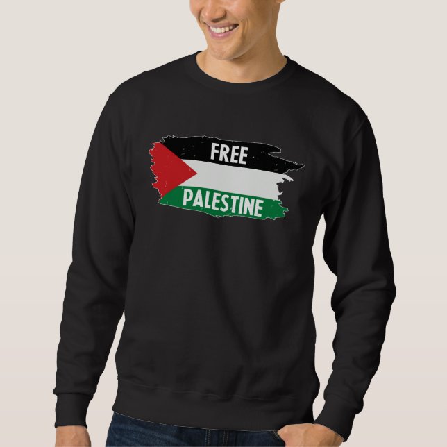 Sweatshirt Free Palestine  Palestine national flag (Devant)
