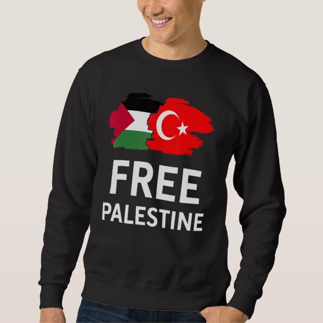 Sweatshirt Free Palestine Turkish Turkey Support Palestinian (Devant)