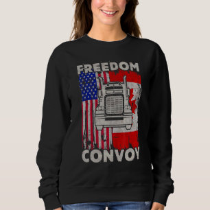 Sweatshirt Freedom Convoy 2022 Soutien Mand de camionneurs ca