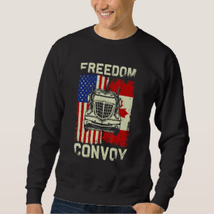Sweatshirt Freedom Convoy 2022 Soutien Mand de camionneurs ca