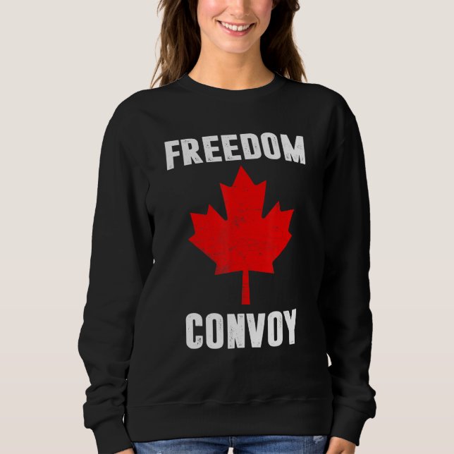 Sweatshirt Freedom Convoy 2022 Trucker Canada (Devant)