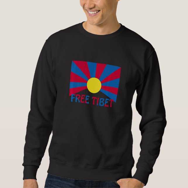 Sweatshirt Freedom for Tibet - Flag free Tibet Premium_1 (Devant)