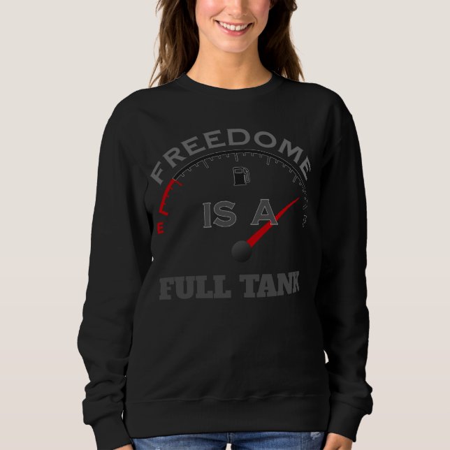 Sweatshirt Freedom is a full tank Motorcycle and Biker (Devant)