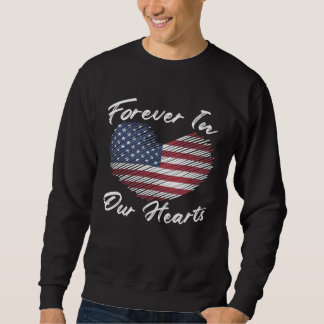 Sweatshirt Freedom Patriotic Veteran USA Flag American Memori
