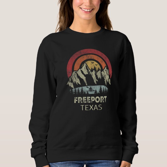 Sweatshirt Freeport Texas Mountain Sunset Sunrise Kayaking   (Devant)
