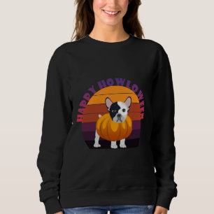 Sweatshirt French Buldog Ghost Funny Chien Halloween