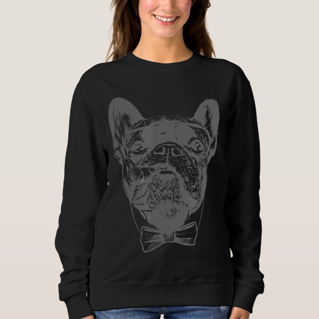 Sweatshirt French Bulldog est fou (Devant)