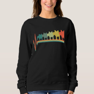 Sweatshirt French Bulldog Lover Heartbeat Retro