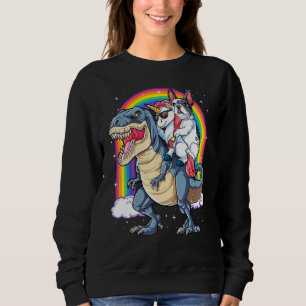 Sweatshirt French Bulldog Unicorn équitation Dinosaur T Rex G