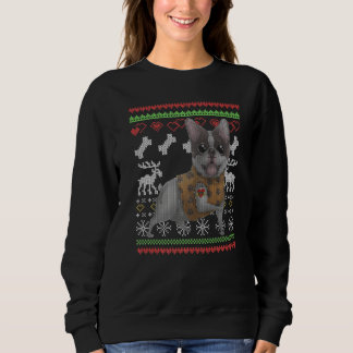 Sweatshirt Frenchie Chien Père Noël Moche Motif de Noël X