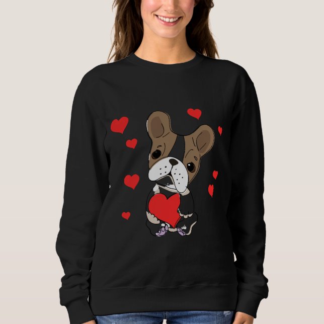 Sweatshirt Frenchie Love French Bulldog (Devant)