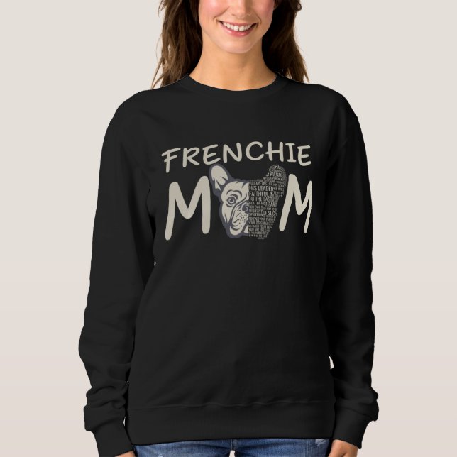Sweatshirt Frenchie Mom French Bulldog Word cloud Stylish (Devant)