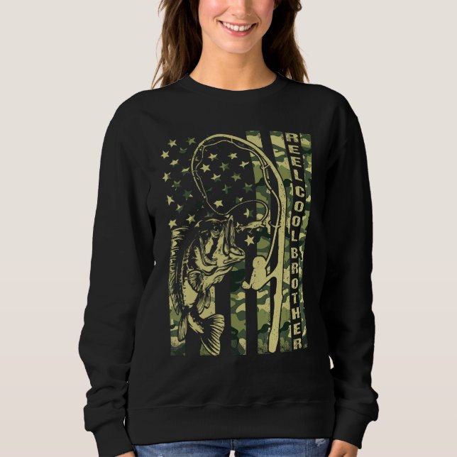 Sweatshirt Frère de camouflage de drapeau américain Reel Cool (Devant)