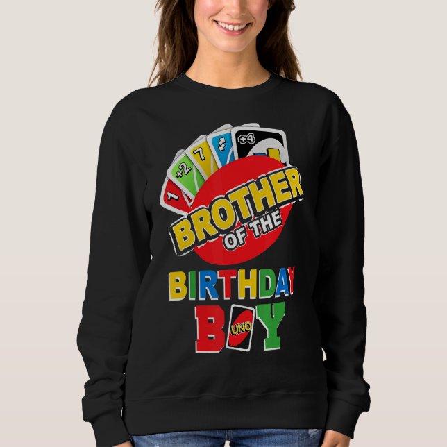 Sweatshirt Frère de l'Anniversaire Chemise garçon Uno Papa Pa (Devant)