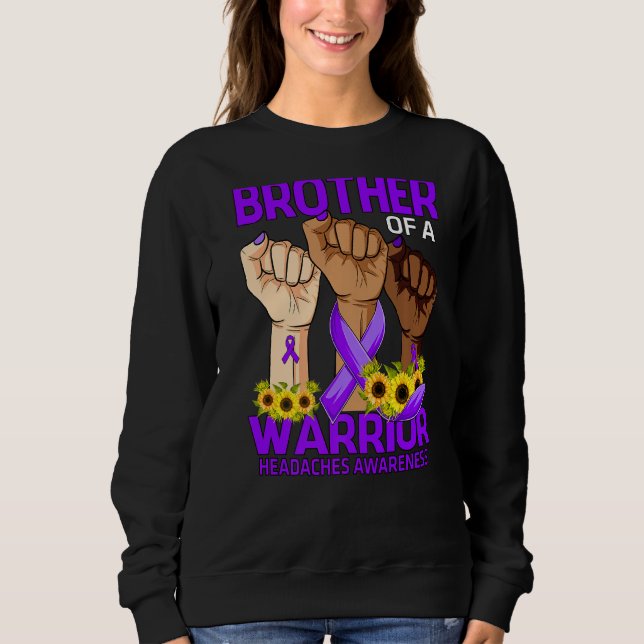 Sweatshirt Frère De Main D'Un Guerrier Met La Tête De Sensibi (Devant)