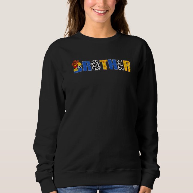 Sweatshirt Frère De Vache De La Fille D'Anniversaire Howdy Ro (Devant)