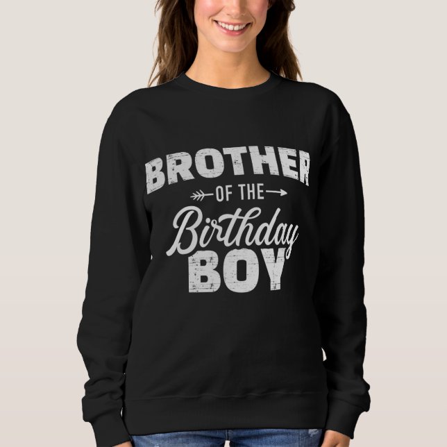 Sweatshirt Frère du garçon d'anniversaire fils jumelé famille (Devant)