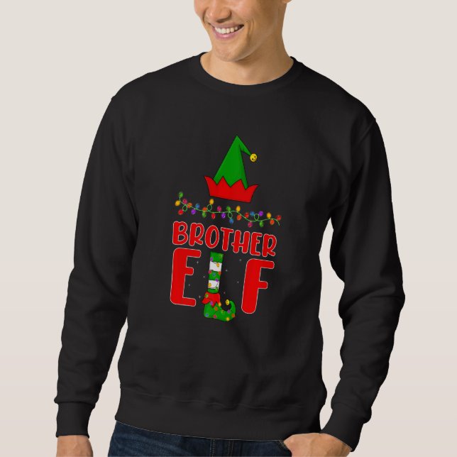 Sweatshirt Frère Elf Matching Family Lighting Noël (Devant)