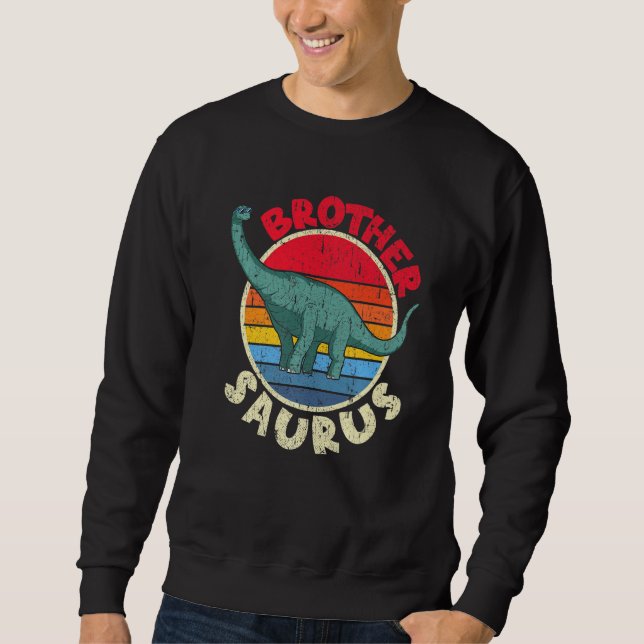 Sweatshirt Frère Saurus I Brachiosaurus Diplodocus I Famille (Devant)