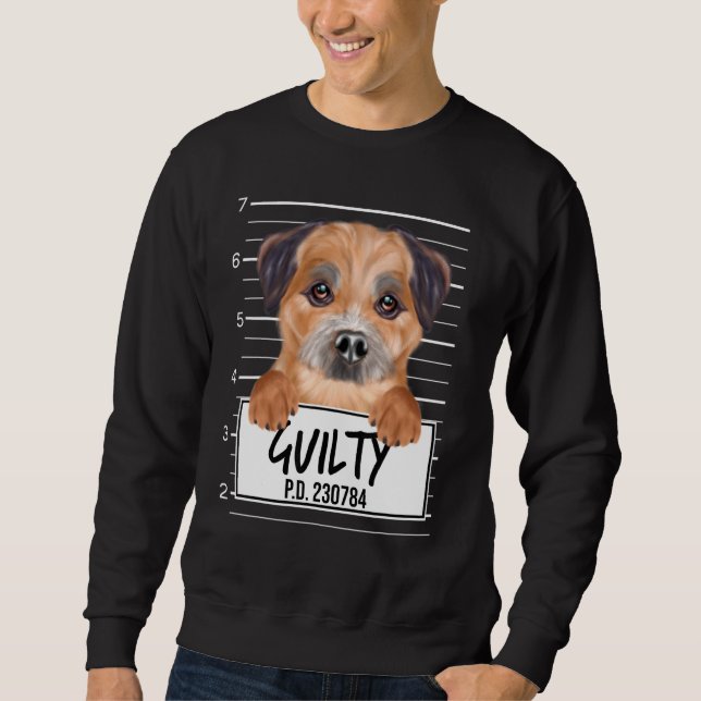 Sweatshirt Frère Terrier Mugshot Chien coupable (Devant)