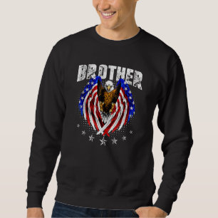 Sweatshirt Frère Vintage Usa Drapeau Bald Eagle Patriotique 4