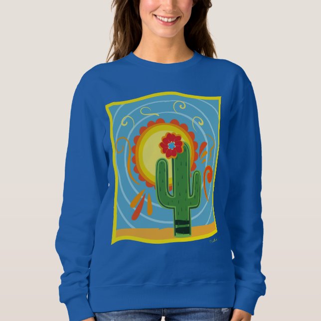 Sweatshirt Frida Kahlo Cactus Graphic (Devant)