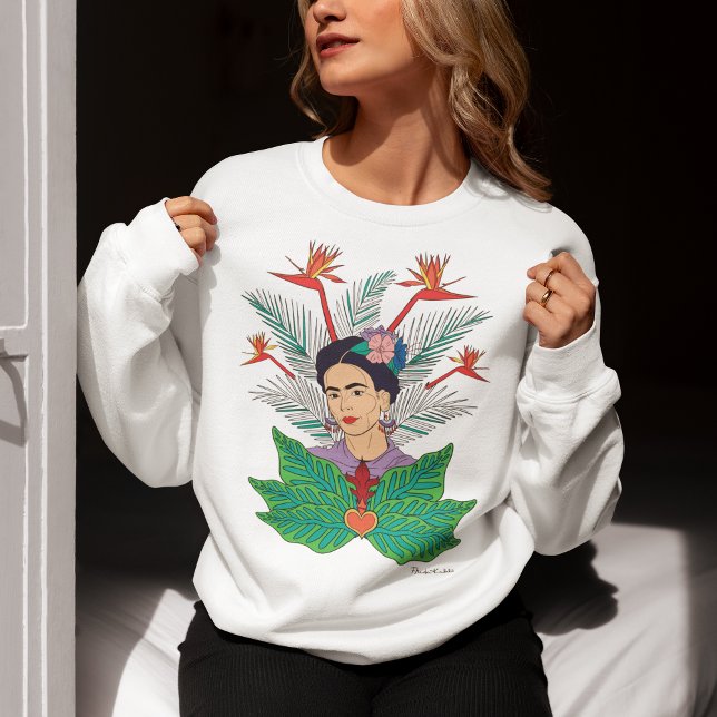 Sweatshirt Frida Kahlo | Oiseaux de Paradis Floral Graphic (Créateur téléchargé)