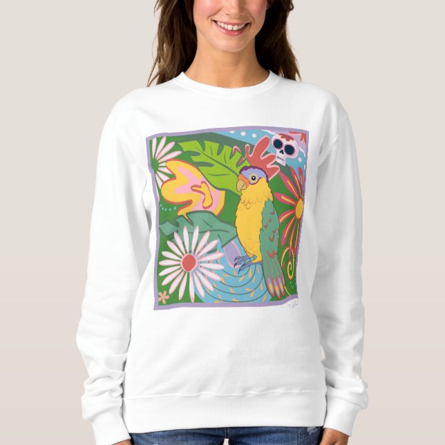 Sweatshirt Frida Kahlo Parrot Graphic (Devant)