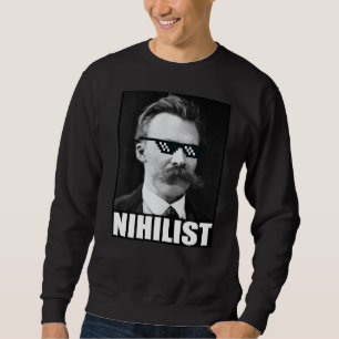 Sweatshirt Friedrich Nietzsche Nihilist Philosophie Dieu est 