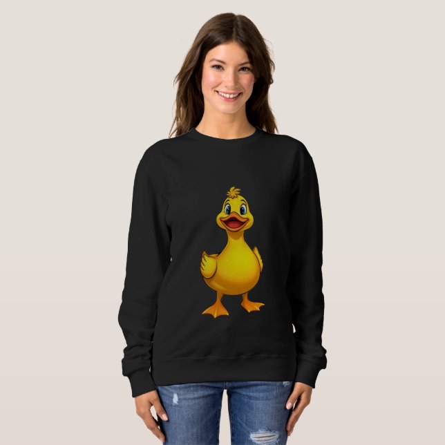 Sweatshirt Friendly Yellow Duckling (Devant entier)