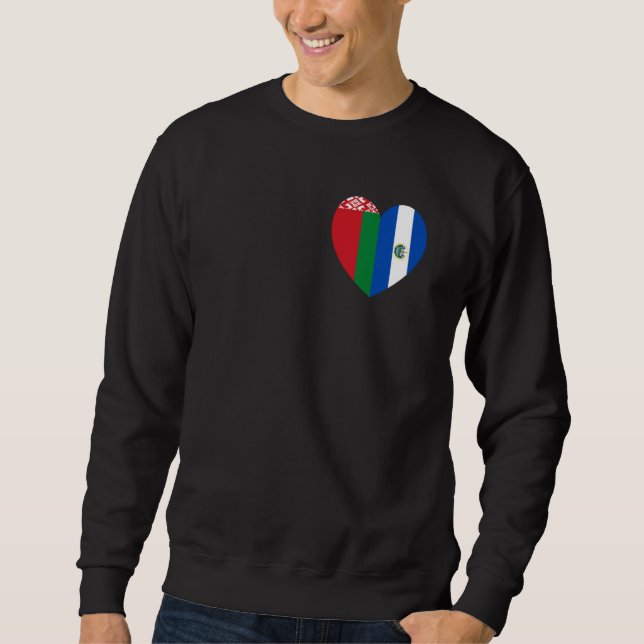 Sweatshirt Friendship Forever El Salvador And Belarus (Devant)