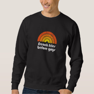 Sweatshirt Fries Avant Les Gars Amusants Français Fries Singl