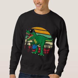 Sweatshirt Frisbees Dino Cute T Rex Dinosaur Enfants Disque G