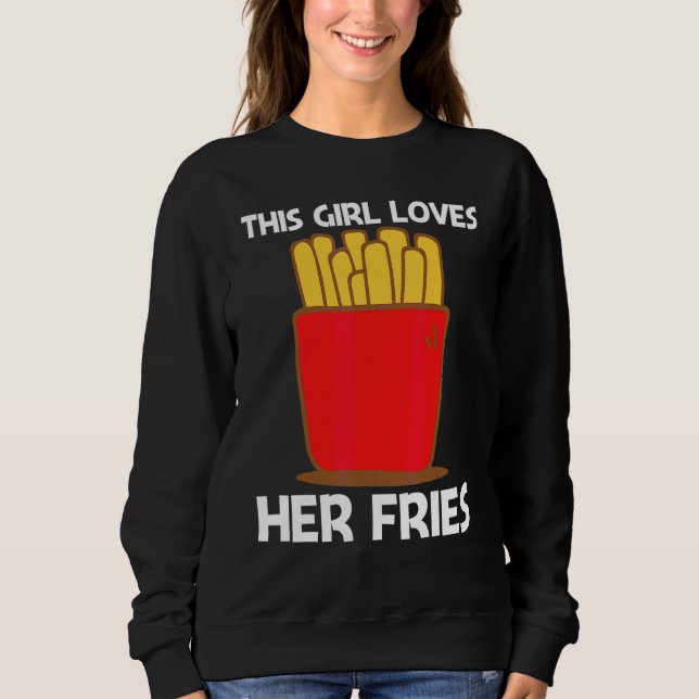 Sweatshirt Frites Cool Pour Filles Enfants Nourriture Rapide  (Devant)