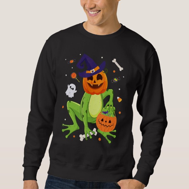 Sweatshirt Frog Costume Toad Kids Cute Frog Halloween (Devant)