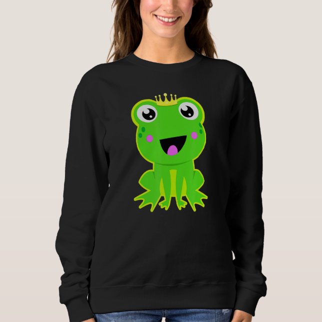 Sweatshirt Frog Prince Funny Fairy Tale Lover Cadeau Toddler  (Devant)