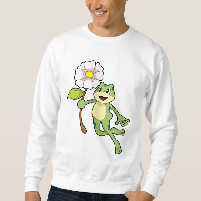 Sweatshirt Frog with Flower. (Devant)