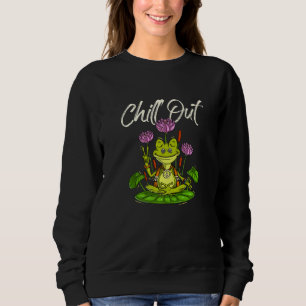 Sweatshirt Frog Yoga Chill Out Drôle Méditation