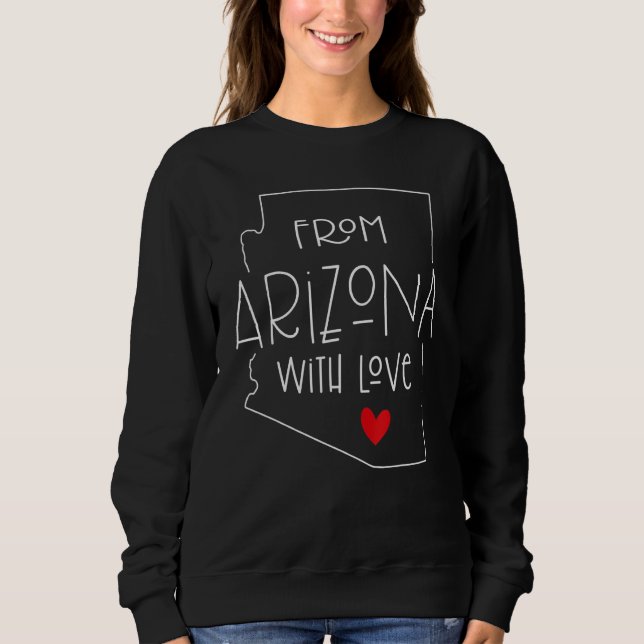 Sweatshirt From Arizona with love State Map husband wife Vale (Devant)