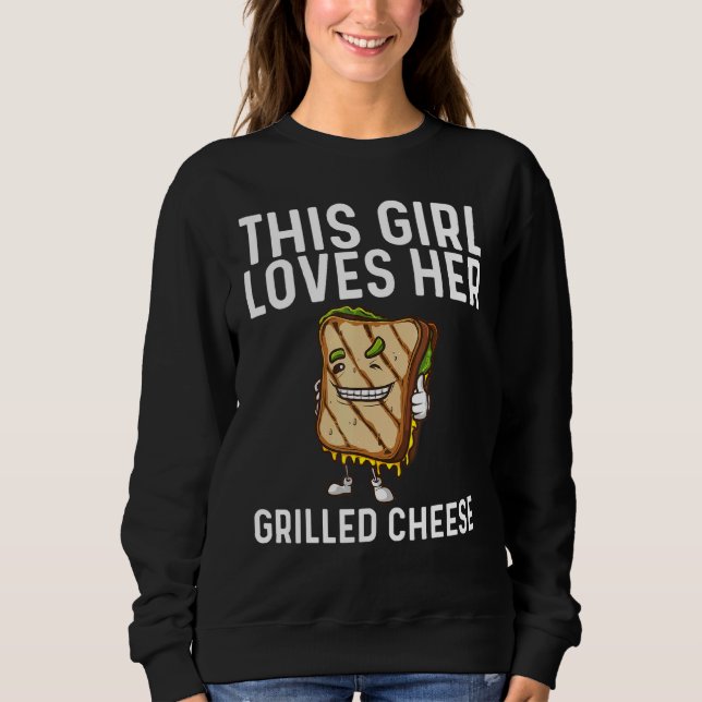 Sweatshirt Fromage Grillé cool Art Pour Filles Enfants Sandwi (Devant)