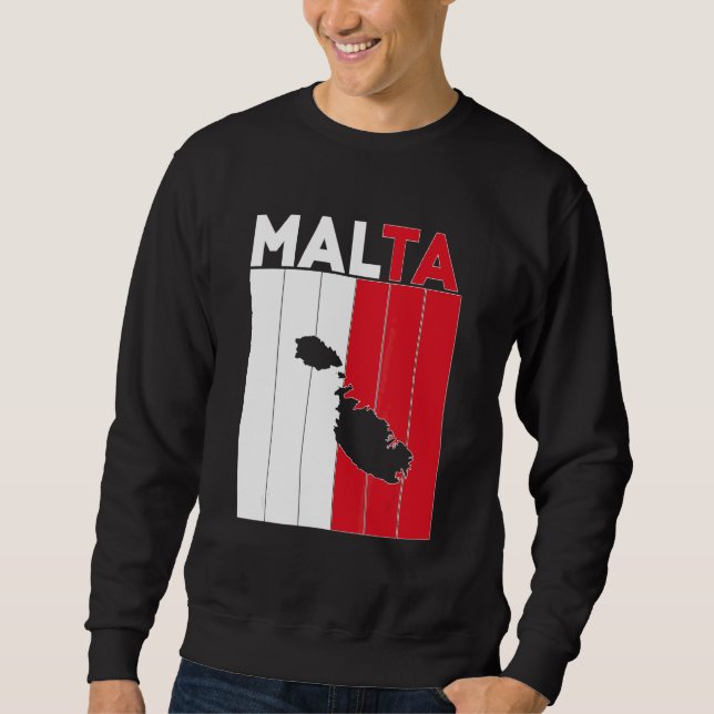Sweatshirt Frontières du pays de Malte (Devant)
