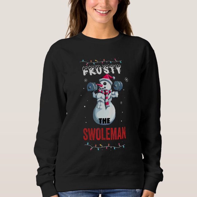 Sweatshirt Frosty le bonhomme de neige pull de Noël laid (Devant)